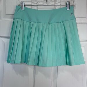 Head Tennis Pleated Skort Women’s Medium Mint Green Pull On Ball Pockets Golf